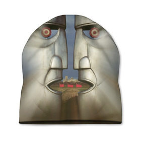 Шапка 3D с принтом Pink Floyd. The division bell в Кировске, 100% полиэстер | универсальный размер, печать по всей поверхности изделия | Тематика изображения на принте: 