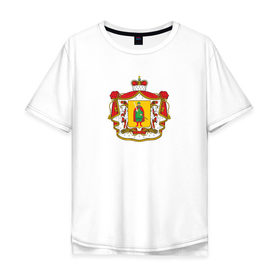 Мужская футболка хлопок Oversize с принтом Рязань герб в Кировске, 100% хлопок | свободный крой, круглый ворот, “спинка” длиннее передней части | города | день