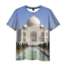 Мужская футболка 3D с принтом Индия в Кировске, 100% полиэфир | прямой крой, круглый вырез горловины, длина до линии бедер | goa | india | mumbai | new delhi | taj mahal | гоа | индия | каникулы | мавзолей | мечеть | мумбай | нью дели | отдых | отпуск | приключения | тадж махал | туризм