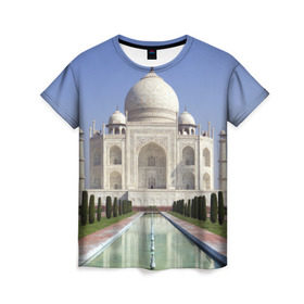 Женская футболка 3D с принтом Индия в Кировске, 100% полиэфир ( синтетическое хлопкоподобное полотно) | прямой крой, круглый вырез горловины, длина до линии бедер | goa | india | mumbai | new delhi | taj mahal | гоа | индия | каникулы | мавзолей | мечеть | мумбай | нью дели | отдых | отпуск | приключения | тадж махал | туризм