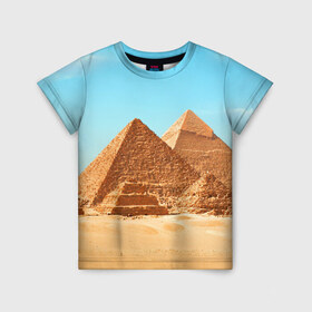Детская футболка 3D с принтом Египет в Кировске, 100% гипоаллергенный полиэфир | прямой крой, круглый вырез горловины, длина до линии бедер, чуть спущенное плечо, ткань немного тянется | africa | cairo | egypt | африка | верблюд | дайвинг | египет | жара | зной | каир | каникулы | отдых | отпуск | песок | пирамида хеопса | пирамиды | пустыня | солнце | туризм | хургада