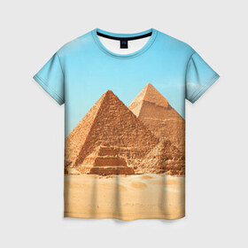Женская футболка 3D с принтом Египет в Кировске, 100% полиэфир ( синтетическое хлопкоподобное полотно) | прямой крой, круглый вырез горловины, длина до линии бедер | africa | cairo | egypt | африка | верблюд | дайвинг | египет | жара | зной | каир | каникулы | отдых | отпуск | песок | пирамида хеопса | пирамиды | пустыня | солнце | туризм | хургада