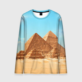Мужской лонгслив 3D с принтом Египет в Кировске, 100% полиэстер | длинные рукава, круглый вырез горловины, полуприлегающий силуэт | Тематика изображения на принте: africa | cairo | egypt | африка | верблюд | дайвинг | египет | жара | зной | каир | каникулы | отдых | отпуск | песок | пирамида хеопса | пирамиды | пустыня | солнце | туризм | хургада