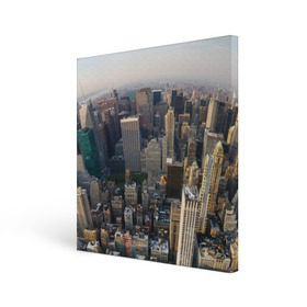 Холст квадратный с принтом New York в Кировске, 100% ПВХ |  | america | new york | usa | америка | высотки | мегаполис | нью йорк | столица мира | сша | штаты