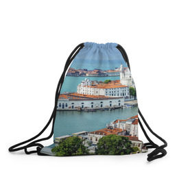 Рюкзак-мешок 3D с принтом Венеция в Кировске, 100% полиэстер | плотность ткани — 200 г/м2, размер — 35 х 45 см; лямки — толстые шнурки, застежка на шнуровке, без карманов и подкладки | 