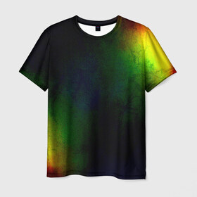 Мужская футболка 3D с принтом Штрихи в Кировске, 100% полиэфир | прямой крой, круглый вырез горловины, длина до линии бедер | потертости | текстура | темный