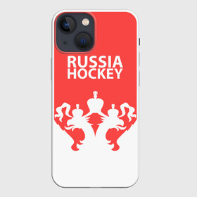 Чехол для iPhone 13 mini с принтом Russia Hockey в Кировске,  |  | hockey | ru | rus | russia | russian | россия | сборная | хоккей