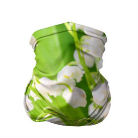 Бандана-труба 3D с принтом Ландыши в Кировске, 100% полиэстер, ткань с особыми свойствами — Activecool | плотность 150‒180 г/м2; хорошо тянется, но сохраняет форму | Тематика изображения на принте: весна | ландыш | цветок