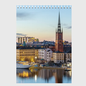 Скетчбук с принтом Швеция в Кировске, 100% бумага
 | 48 листов, плотность листов — 100 г/м2, плотность картонной обложки — 250 г/м2. Листы скреплены сверху удобной пружинной спиралью | europe | stockholm | sweden | европа | ес | каникулы | отпуск | стокгольм | туризм | швеция