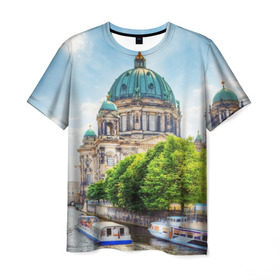 Мужская футболка 3D с принтом Германия в Кировске, 100% полиэфир | прямой крой, круглый вырез горловины, длина до линии бедер | audi | berlin | bmw | europe | germany | берлин | германия | европа | евросоюз | ес | качество | машины | немцы | техника