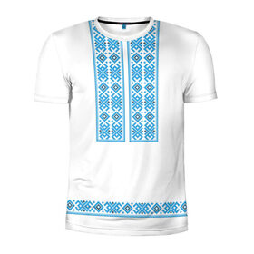 Мужская футболка 3D спортивная с принтом Вышивка 32 в Кировске, 100% полиэстер с улучшенными характеристиками | приталенный силуэт, круглая горловина, широкие плечи, сужается к линии бедра | belarus | беларусь | вышивка