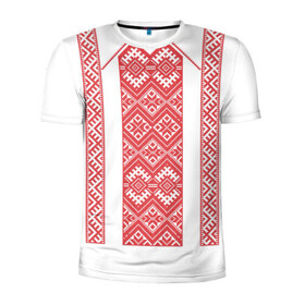 Мужская футболка 3D спортивная с принтом Вышивка 46 в Кировске, 100% полиэстер с улучшенными характеристиками | приталенный силуэт, круглая горловина, широкие плечи, сужается к линии бедра | belarus | беларусь | вышивка
