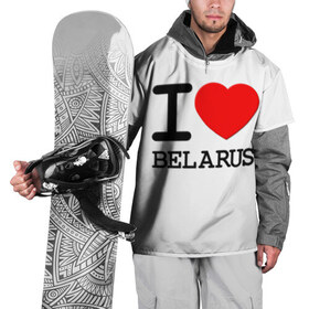 Накидка на куртку 3D с принтом Люблю Беларусь 3 в Кировске, 100% полиэстер |  | belarus | love | беларусь | люблю