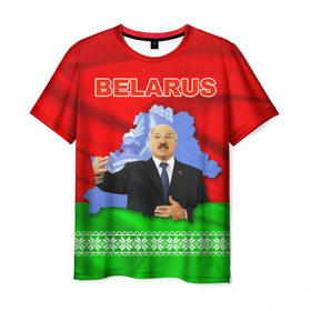 Мужская футболка 3D с принтом Belarus 15 в Кировске, 100% полиэфир | прямой крой, круглый вырез горловины, длина до линии бедер | belarus | беларусь | лукашенко | президент