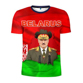 Мужская футболка 3D спортивная с принтом Belarus 17 в Кировске, 100% полиэстер с улучшенными характеристиками | приталенный силуэт, круглая горловина, широкие плечи, сужается к линии бедра | belarus | беларусь | лукашенко | президент