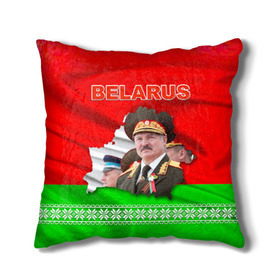 Подушка 3D с принтом Belarus 18 в Кировске, наволочка – 100% полиэстер, наполнитель – холлофайбер (легкий наполнитель, не вызывает аллергию). | состоит из подушки и наволочки. Наволочка на молнии, легко снимается для стирки | belarus | беларусь | лукашенко | президент