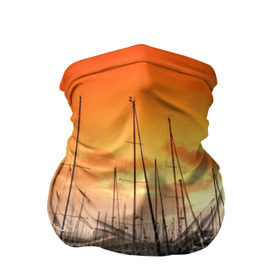 Бандана-труба 3D с принтом Barcelona в Кировске, 100% полиэстер, ткань с особыми свойствами — Activecool | плотность 150‒180 г/м2; хорошо тянется, но сохраняет форму | barcelona | spain | барселона | европа | закат | испания | каталония | море | парусник | фрегат | яхта