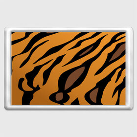 Магнит 45*70 с принтом Шерсть тигра в Кировске, Пластик | Размер: 78*52 мм; Размер печати: 70*45 | оранжевый | текстура | тигр
