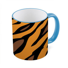 Кружка 3D с принтом Шерсть тигра в Кировске, керамика | ёмкость 330 мл | оранжевый | текстура | тигр