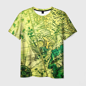 Мужская футболка 3D с принтом Карта 4 в Кировске, 100% полиэфир | прямой крой, круглый вырез горловины, длина до линии бедер | map | world | карта | мир
