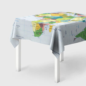 Скатерть 3D с принтом Карта 9 в Кировске, 100% полиэстер (ткань не мнется и не растягивается) | Размер: 150*150 см | map | world | карта | мир