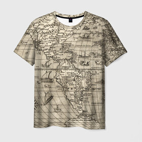 Мужская футболка 3D с принтом Карта 15 в Кировске, 100% полиэфир | прямой крой, круглый вырез горловины, длина до линии бедер | map | world | карта | мир