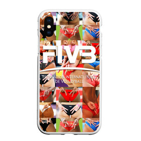 Чехол для iPhone XS Max матовый с принтом Волейбол 1 в Кировске, Силикон | Область печати: задняя сторона чехла, без боковых панелей | fiv3 | volleyball | волейбол