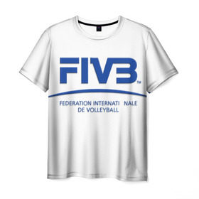 Мужская футболка 3D с принтом Волейбол 3 в Кировске, 100% полиэфир | прямой крой, круглый вырез горловины, длина до линии бедер | fiv3 | volleyball | волейбол