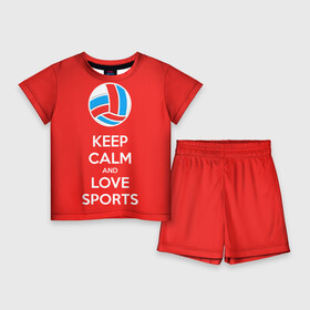 Детский костюм с шортами 3D с принтом Волейбол 5 в Кировске,  |  | keep calm | volleyball | волейбол