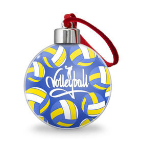 Ёлочный шар с принтом Волейбол 6 в Кировске, Пластик | Диаметр: 77 мм | volleyball | волейбол