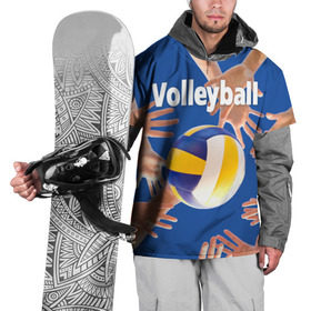 Накидка на куртку 3D с принтом Волейбол 24 в Кировске, 100% полиэстер |  | Тематика изображения на принте: volleyball | волейбол