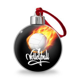 Ёлочный шар с принтом Волейбол 28 в Кировске, Пластик | Диаметр: 77 мм | volleyball | волейбол