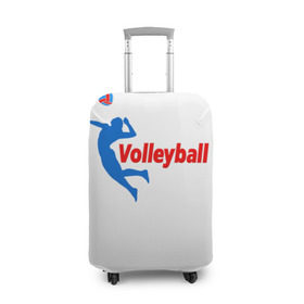 Чехол для чемодана 3D с принтом Волейбол 31 в Кировске, 86% полиэфир, 14% спандекс | двустороннее нанесение принта, прорези для ручек и колес | volleyball | волейбол