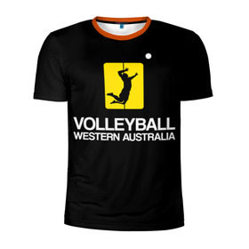Мужская футболка 3D спортивная с принтом Волейбол 67 в Кировске, 100% полиэстер с улучшенными характеристиками | приталенный силуэт, круглая горловина, широкие плечи, сужается к линии бедра | volleyball | western australia | волейбол