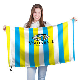 Флаг 3D с принтом Волейбол 69 в Кировске, 100% полиэстер | плотность ткани — 95 г/м2, размер — 67 х 109 см. Принт наносится с одной стороны | tournament | volleyball | волейбол