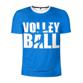 Мужская футболка 3D спортивная с принтом Волейбол 77 в Кировске, 100% полиэстер с улучшенными характеристиками | приталенный силуэт, круглая горловина, широкие плечи, сужается к линии бедра | volleyball | волейбол