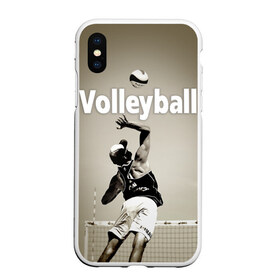 Чехол для iPhone XS Max матовый с принтом Волейбол 78 в Кировске, Силикон | Область печати: задняя сторона чехла, без боковых панелей | volleyball | волейбол
