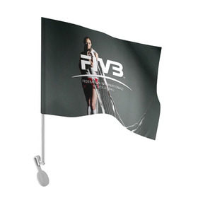 Флаг для автомобиля с принтом Волейбол 80 в Кировске, 100% полиэстер | Размер: 30*21 см | fiv3 | volleyball | волейбол