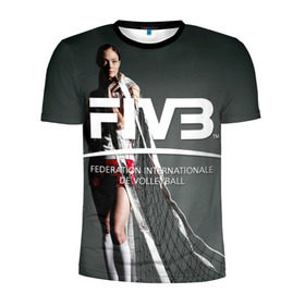 Мужская футболка 3D спортивная с принтом Волейбол 80 в Кировске, 100% полиэстер с улучшенными характеристиками | приталенный силуэт, круглая горловина, широкие плечи, сужается к линии бедра | fiv3 | volleyball | волейбол