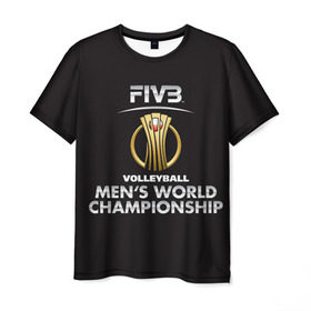 Мужская футболка 3D с принтом Волейбол 93 в Кировске, 100% полиэфир | прямой крой, круглый вырез горловины, длина до линии бедер | fiv3 | volleyball | волейбол