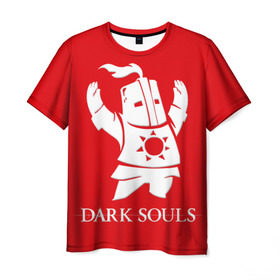 Мужская футболка 3D с принтом Dark Souls 1 в Кировске, 100% полиэфир | прямой крой, круглый вырез горловины, длина до линии бедер | dark souls | praise the sun | you died | дарк соулс