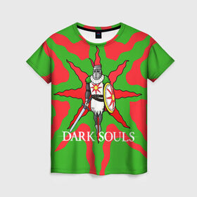 Женская футболка 3D с принтом Dark Souls 3 в Кировске, 100% полиэфир ( синтетическое хлопкоподобное полотно) | прямой крой, круглый вырез горловины, длина до линии бедер | dark souls | praise the sun | you died | дарк соулс