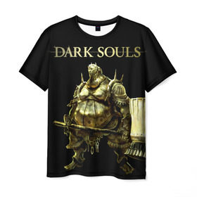 Мужская футболка 3D с принтом Dark Souls 11 в Кировске, 100% полиэфир | прямой крой, круглый вырез горловины, длина до линии бедер | dark souls | praise the sun | you died | дарк соулс