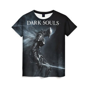 Женская футболка 3D с принтом Dark Souls 15 в Кировске, 100% полиэфир ( синтетическое хлопкоподобное полотно) | прямой крой, круглый вырез горловины, длина до линии бедер | dark souls | praise the sun | you died | дарк соулс