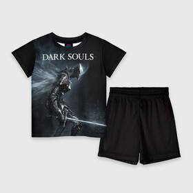 Детский костюм с шортами 3D с принтом Dark Souls 15 в Кировске,  |  | dark souls | praise the sun | you died | дарк соулс