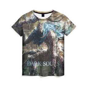 Женская футболка 3D с принтом Dark Souls 20 в Кировске, 100% полиэфир ( синтетическое хлопкоподобное полотно) | прямой крой, круглый вырез горловины, длина до линии бедер | dark souls | praise the sun | you died | дарк соулс
