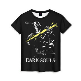 Женская футболка 3D с принтом Dark Souls 25 в Кировске, 100% полиэфир ( синтетическое хлопкоподобное полотно) | прямой крой, круглый вырез горловины, длина до линии бедер | dark souls | praise the sun | you died | дарк соулс