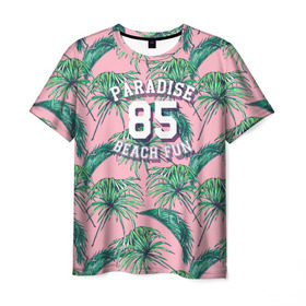 Мужская футболка 3D с принтом Paradise в Кировске, 100% полиэфир | прямой крой, круглый вырез горловины, длина до линии бедер | paradise