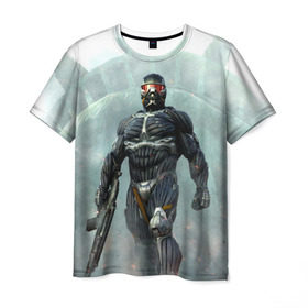 Мужская футболка 3D с принтом Crysis в Кировске, 100% полиэфир | прямой крой, круглый вырез горловины, длина до линии бедер | крайзис | пророк