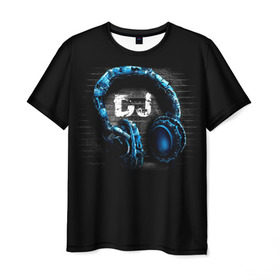 Мужская футболка 3D с принтом DJ в Кировске, 100% полиэфир | прямой крой, круглый вырез горловины, длина до линии бедер | Тематика изображения на принте: dj | music | диджей | клуб | музыка